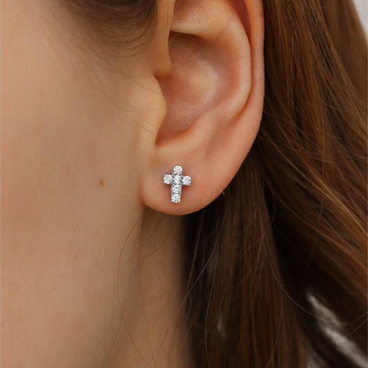 Cross Stud Earrings