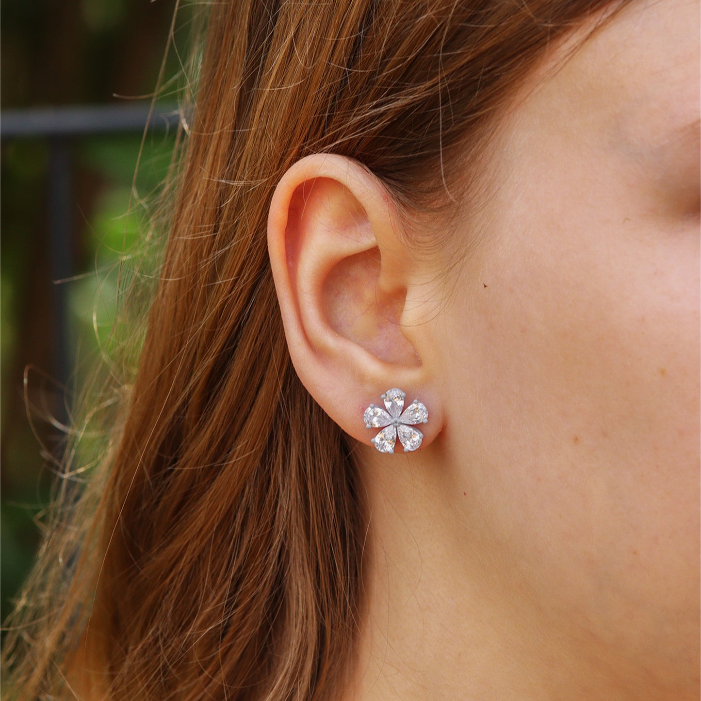 Fine Flower Stud Earrings