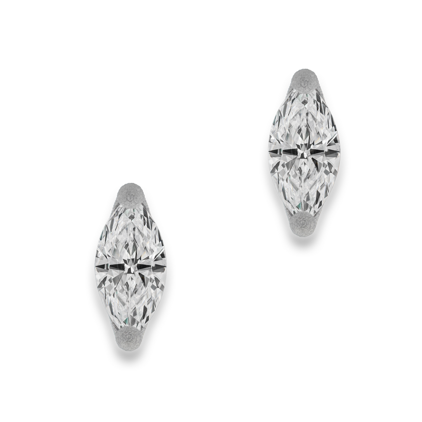 Marquise Stud Earrings Large