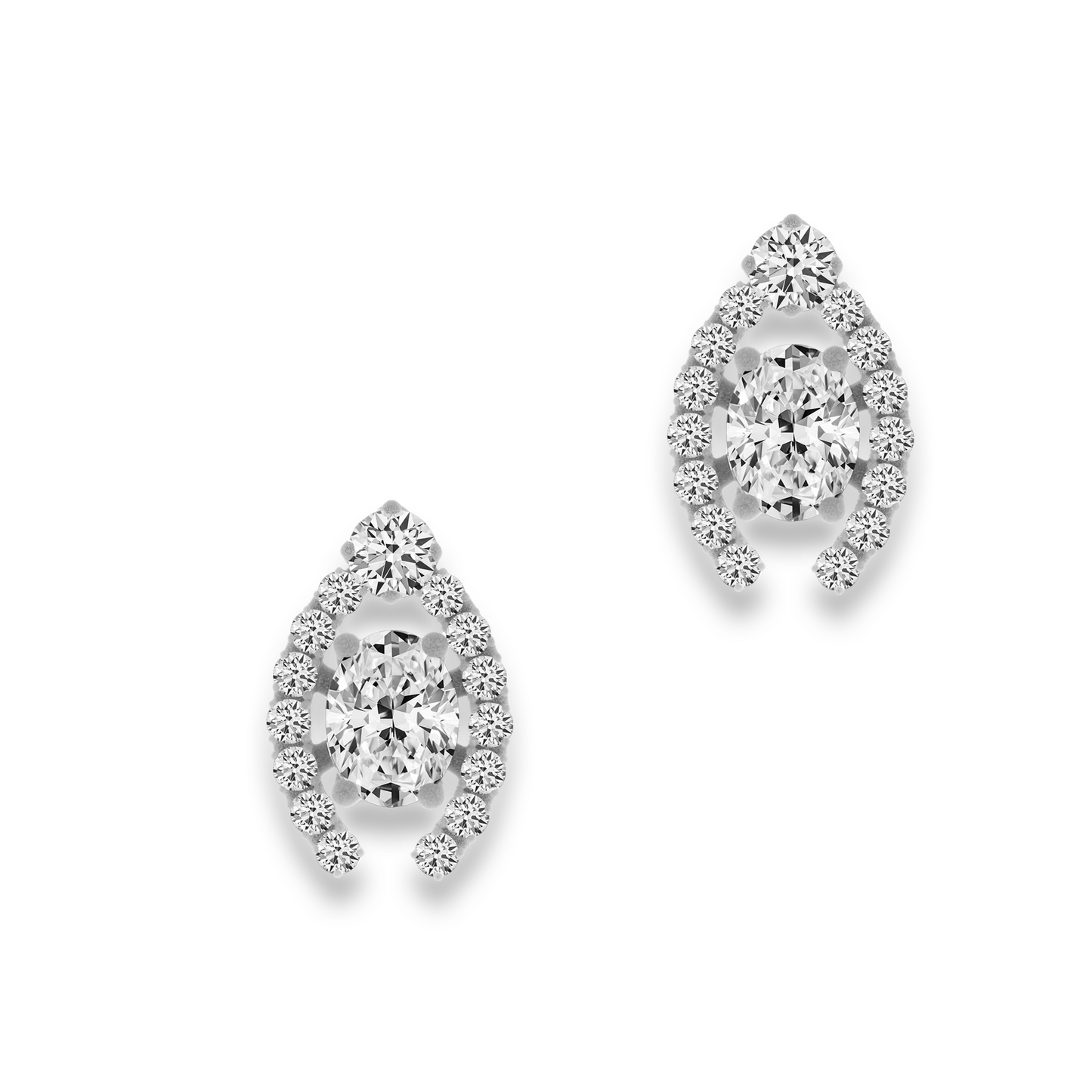 Royal Oval Stud Earrings