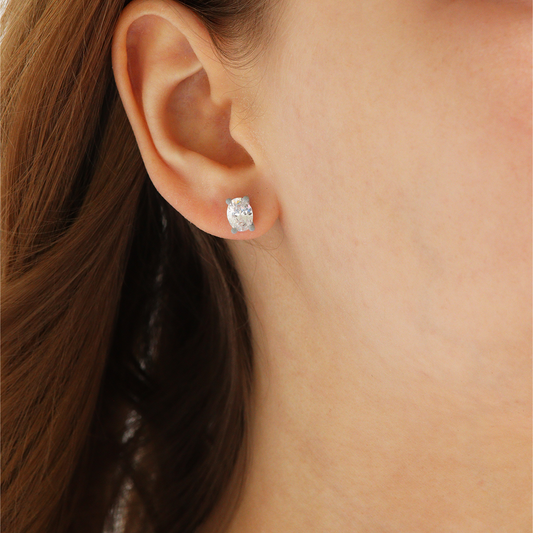 Oval Stud Earrings Large