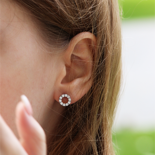 Circle Stud Earrings