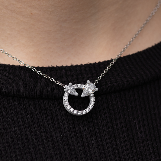 Pear-Circle Necklace